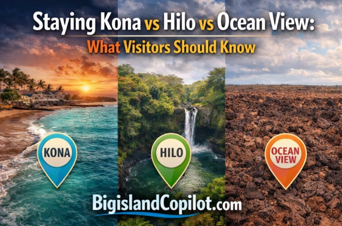 staying in Kona VS Hilo VS Ocean View - Big Island Hawaii