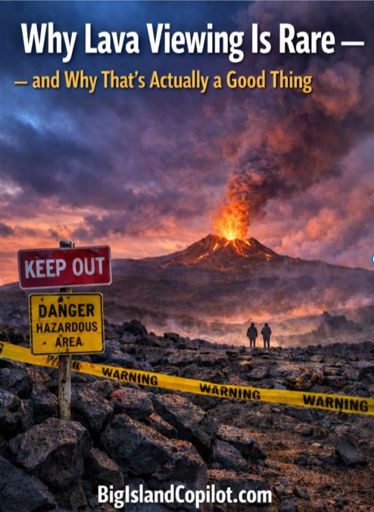 Viewing lava on the Big Island of Hawaii